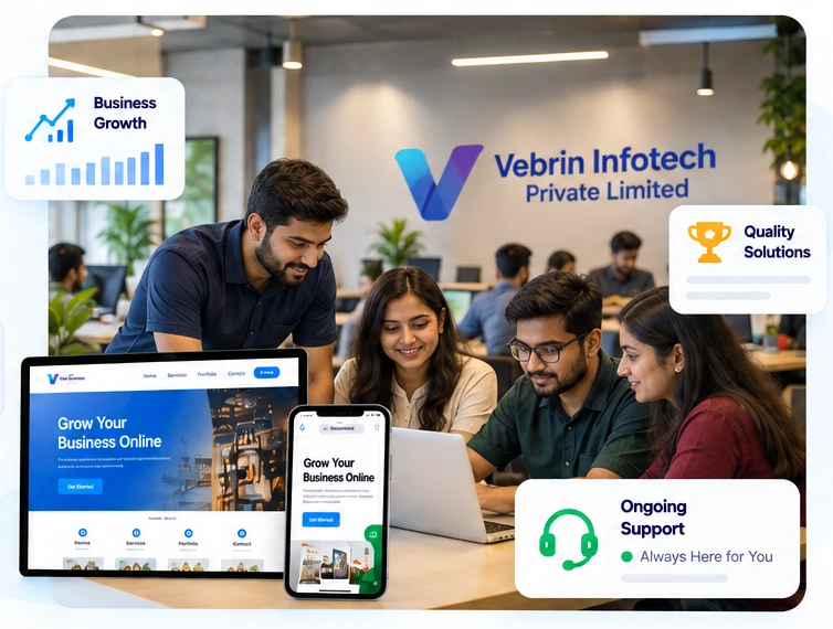 Vebrin Infotech team at work