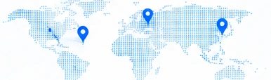 World map showing our clients