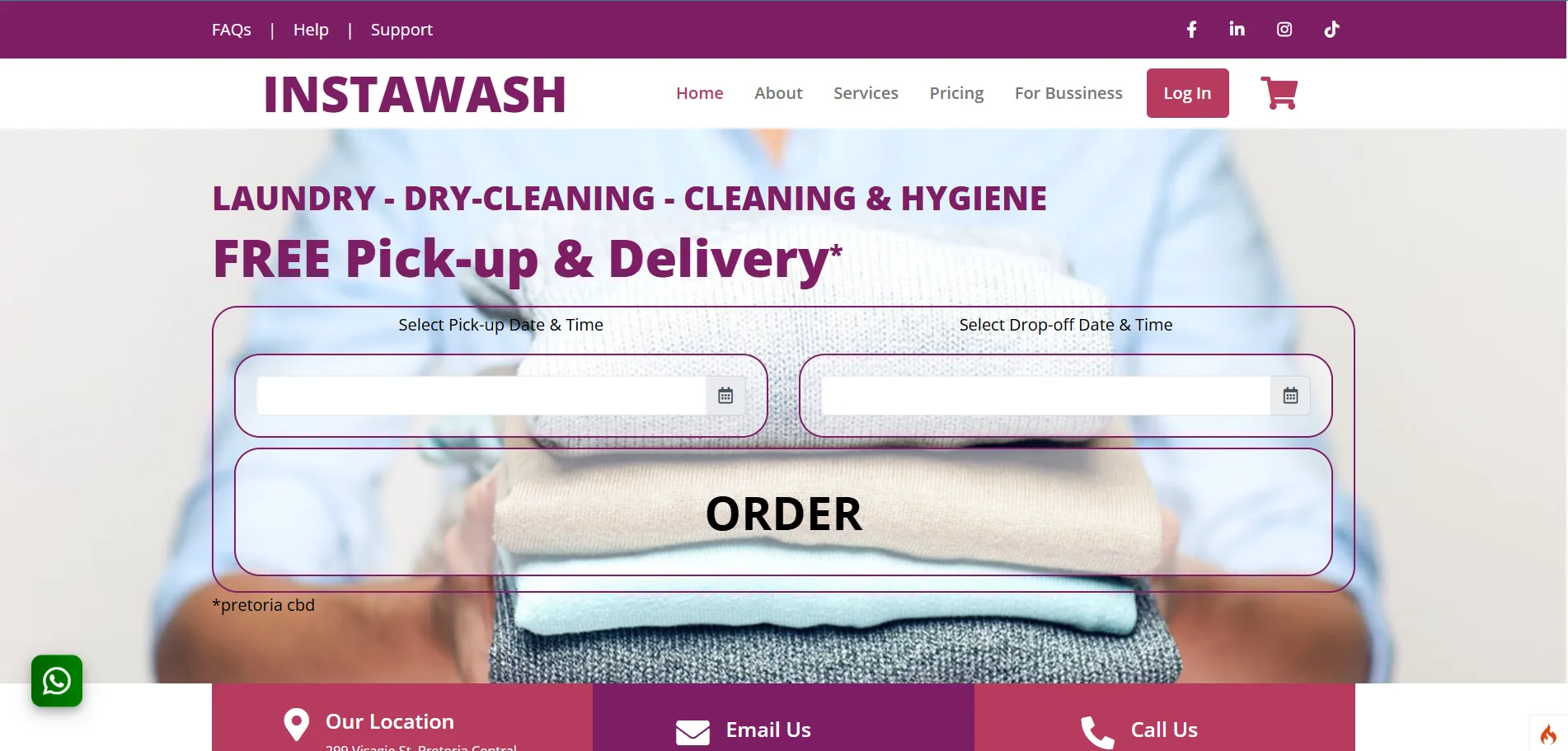 InstaWash - Home Page
