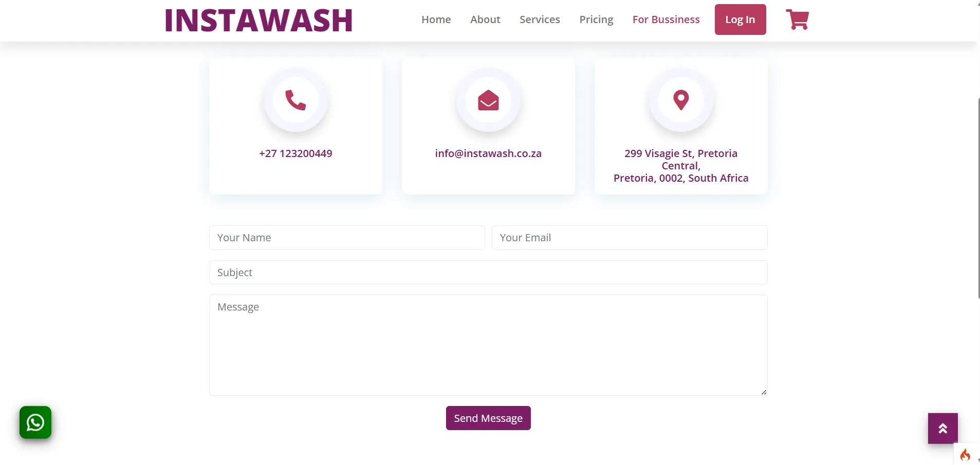 InstaWash - Other Screen